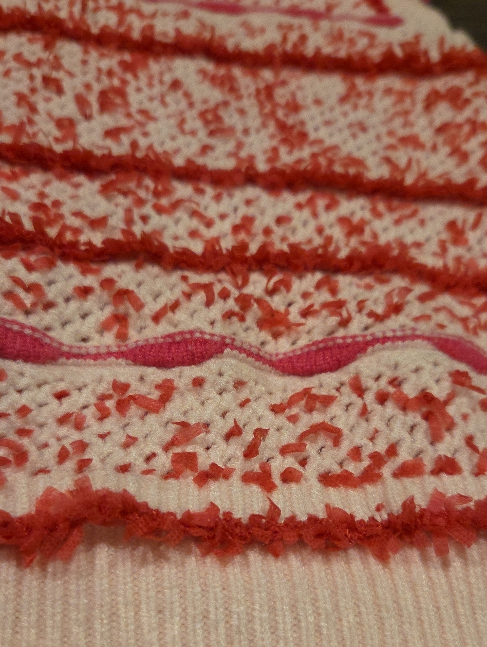 ❤️ THML FLUTTER SLEEVE TEXTURED STRIPE KNIT SWEATER TOP, SMALL - Picture 5 of 11